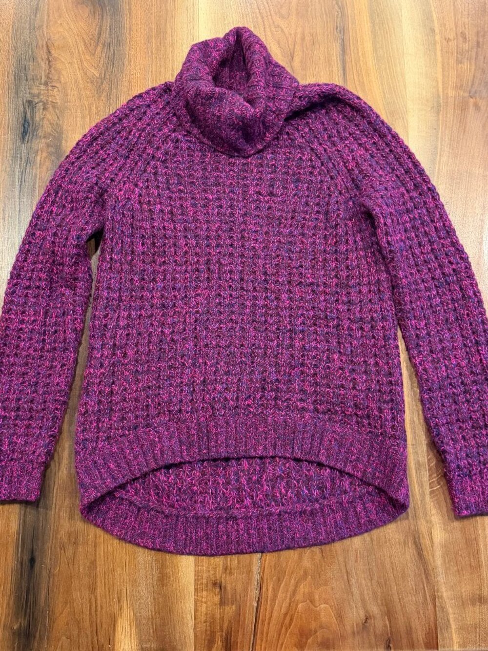 Tibi chunky cozy roll neck magenta sweater